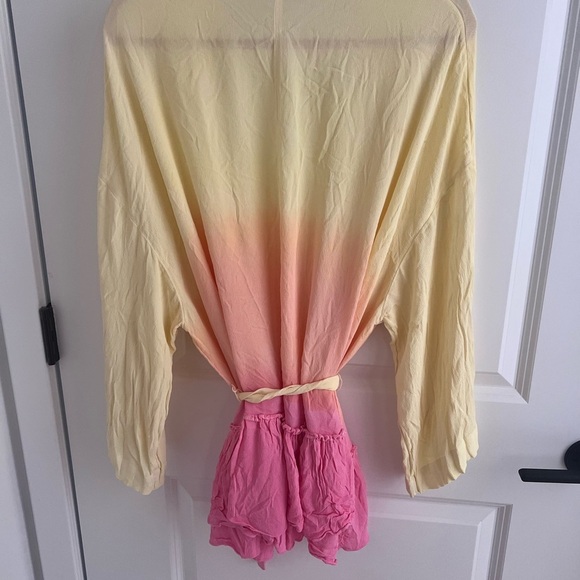 Yellow and Pink Ombre Kimono - Picture 4 of 6
